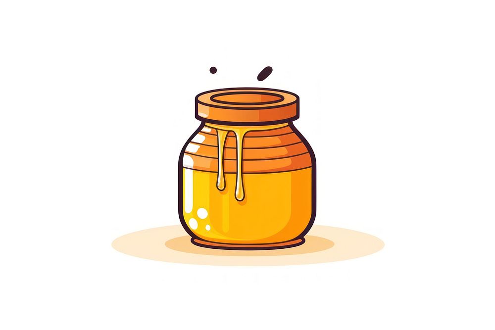 Bottle honey jar white background. AI generated Image by rawpixel.
