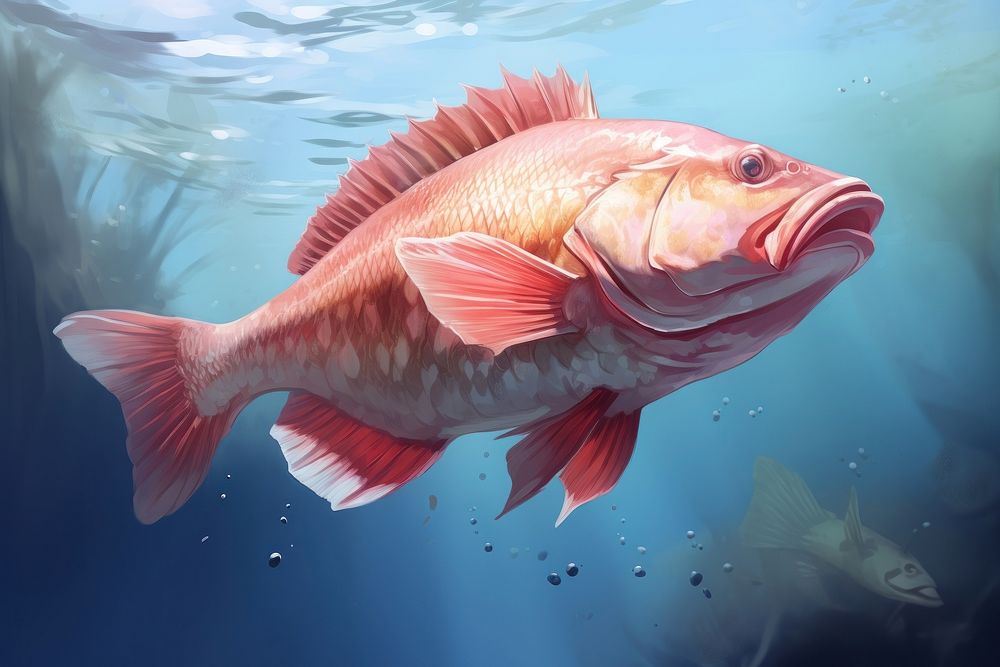 Fish animal underwater undersea. AI generated Image by rawpixel.