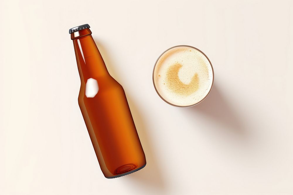 Bottle glass beer coffee. AI generated Image by rawpixel.