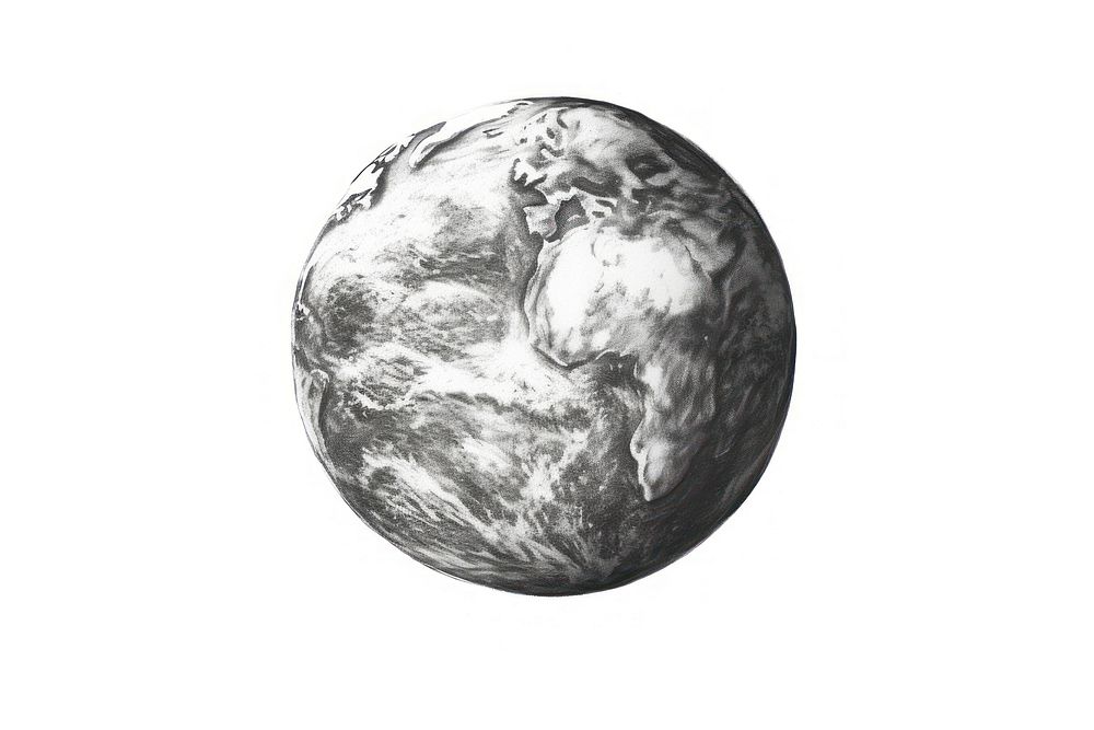 Drawing sphere planet earth. AI generated Image by rawpixel.