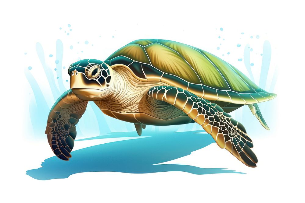 Reptile drawing animal turtle. AI generated Image by rawpixel.