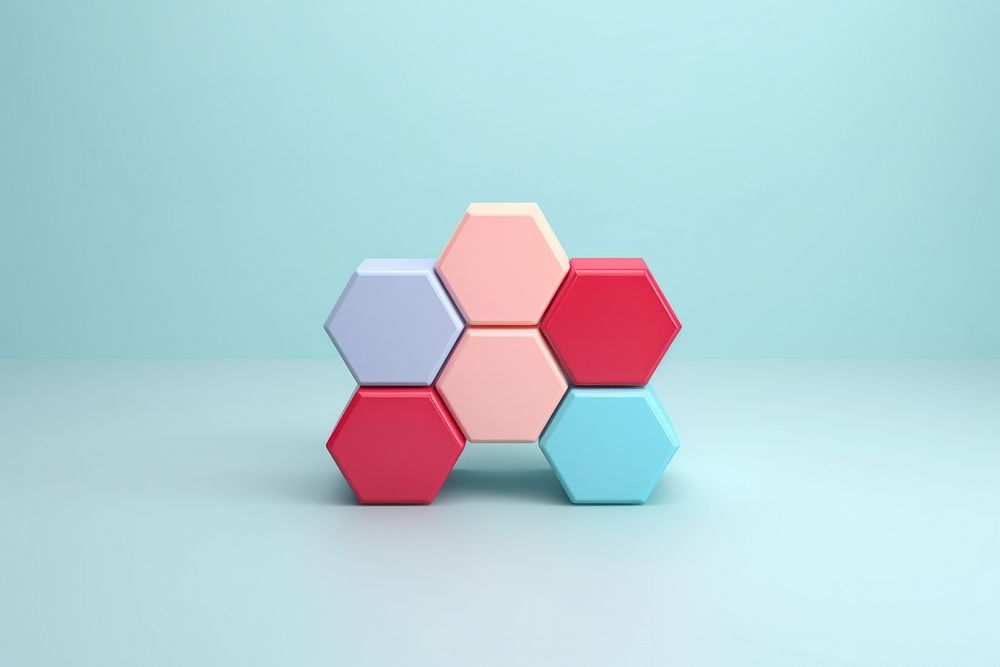 Hexagon toy creativity technology. AI generated Image by rawpixel.