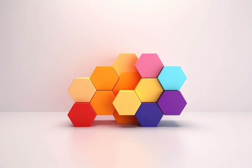 Backgrounds hexagon toy creativity. AI generated Image by rawpixel.