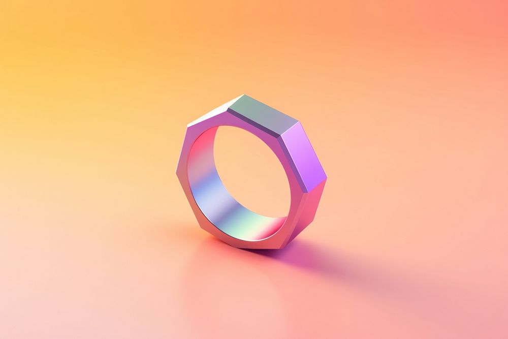 Hexagonal prism ring jewelry accessories. AI generated Image by rawpixel.