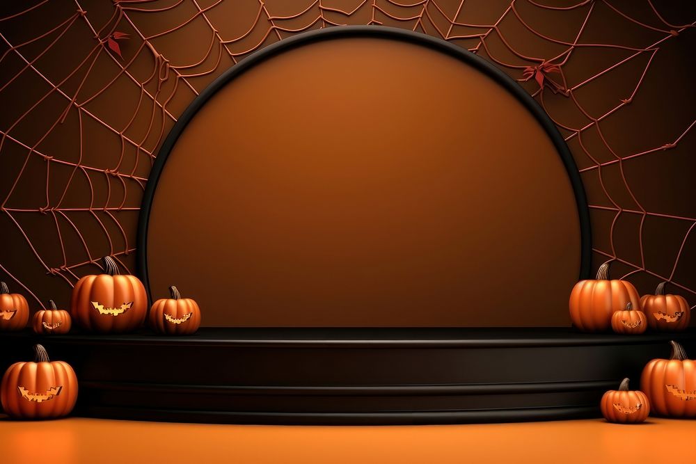 Halloween anthropomorphic jack-o'-lantern jack-o-lantern. AI generated Image by rawpixel.
