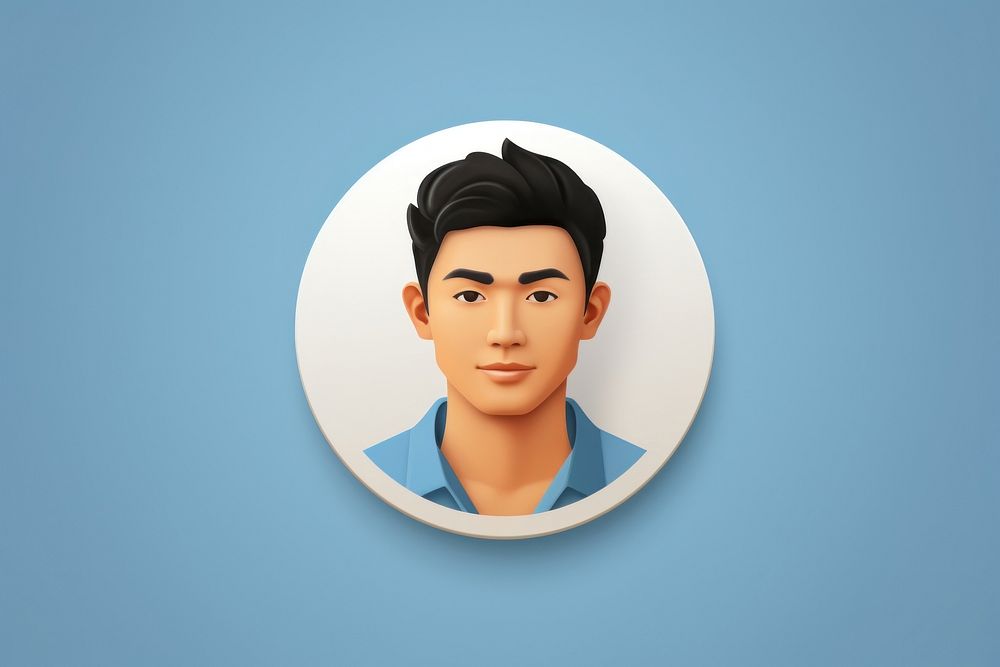 Profile icon portrait circle face. AI generated Image by rawpixel.