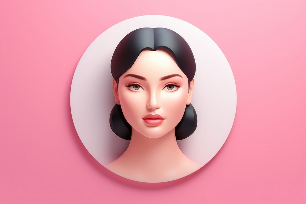 Profile icon portrait circle women. AI generated Image by rawpixel.