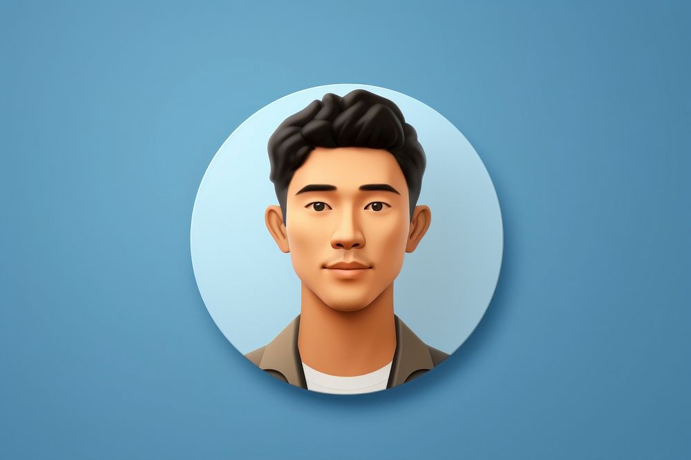 Profile icon portrait circle face. AI generated Image by rawpixel.