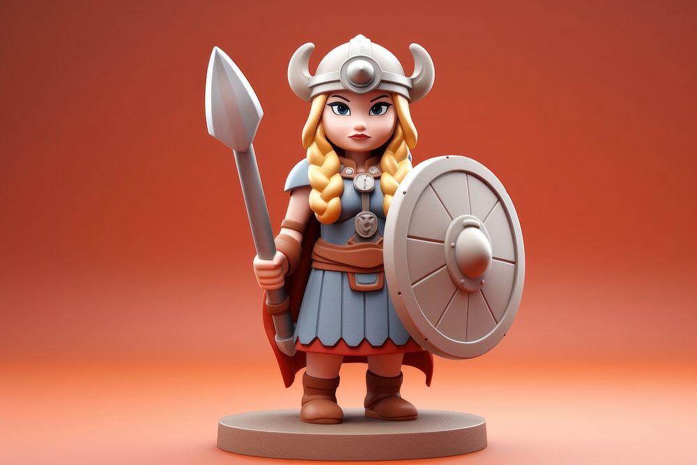 Viking figurine representation protection. AI generated Image by rawpixel.