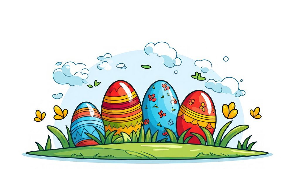 Egg easter grass celebration. AI generated Image by rawpixel.