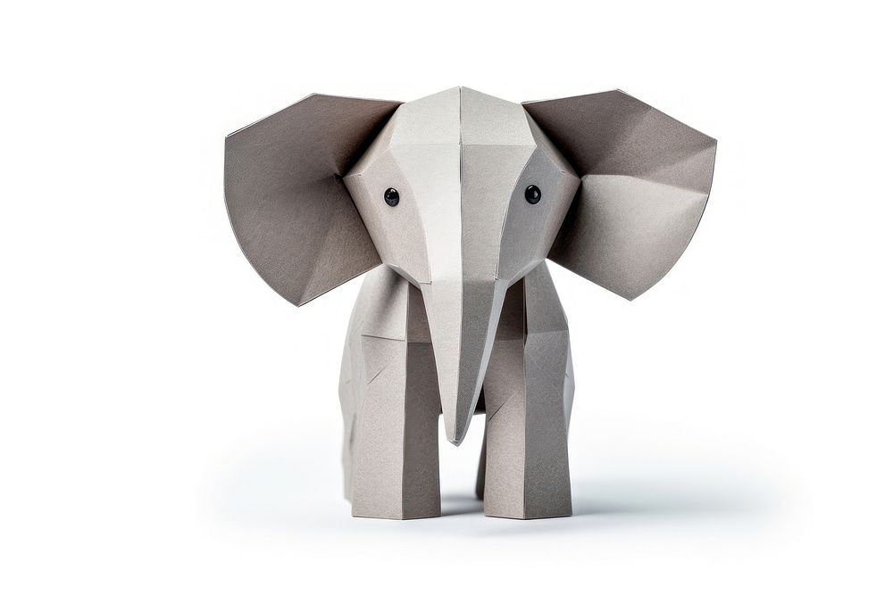 Elephant wildlife origami mammal. AI generated Image by rawpixel.