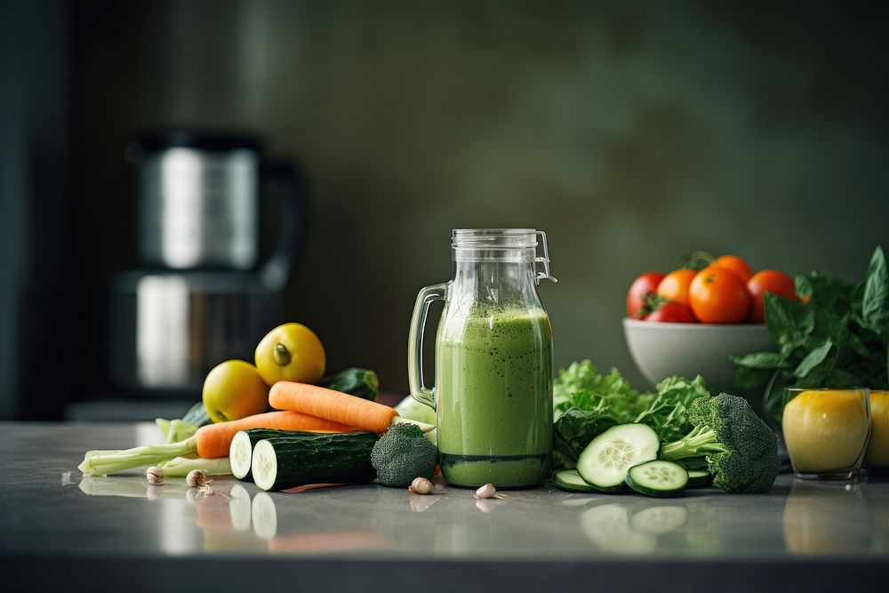 Vegetable smoothie kitchen juice. 