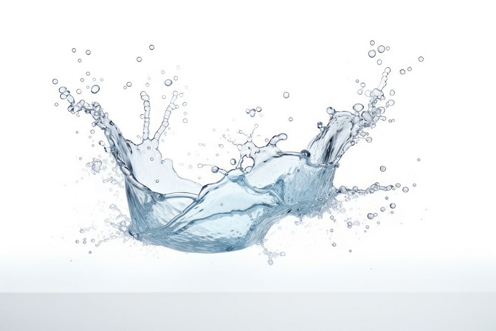 Water white background refreshment splattered. AI generated Image by rawpixel.