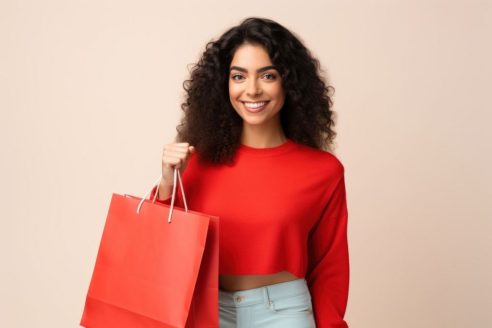 Bag shopping handbag smile. AI generated Image by rawpixel.