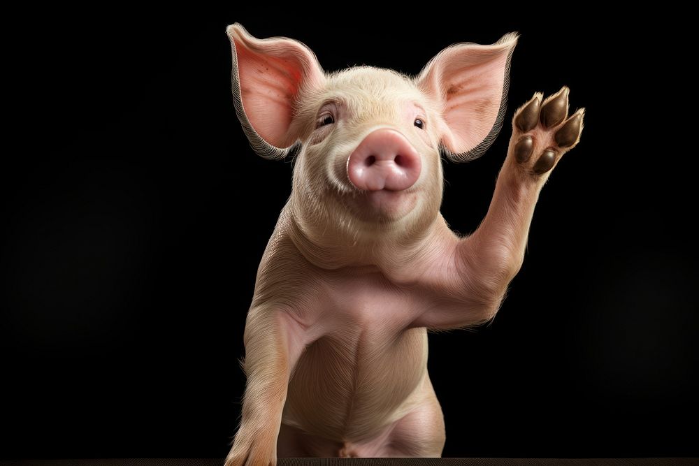 Pig animal mammal portrait. 