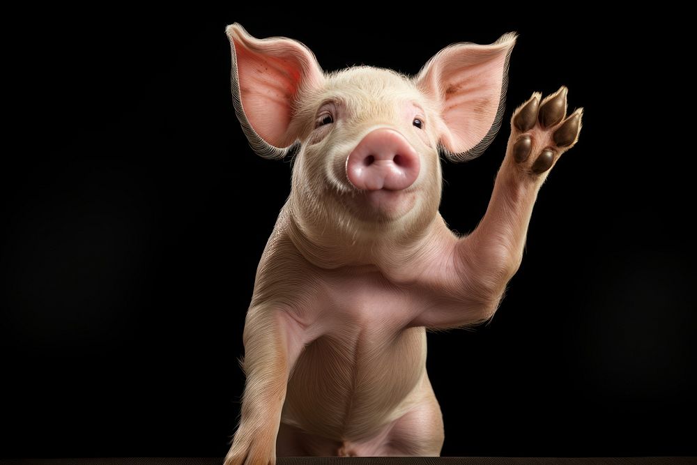 Pig animal mammal portrait. AI generated Image by rawpixel.