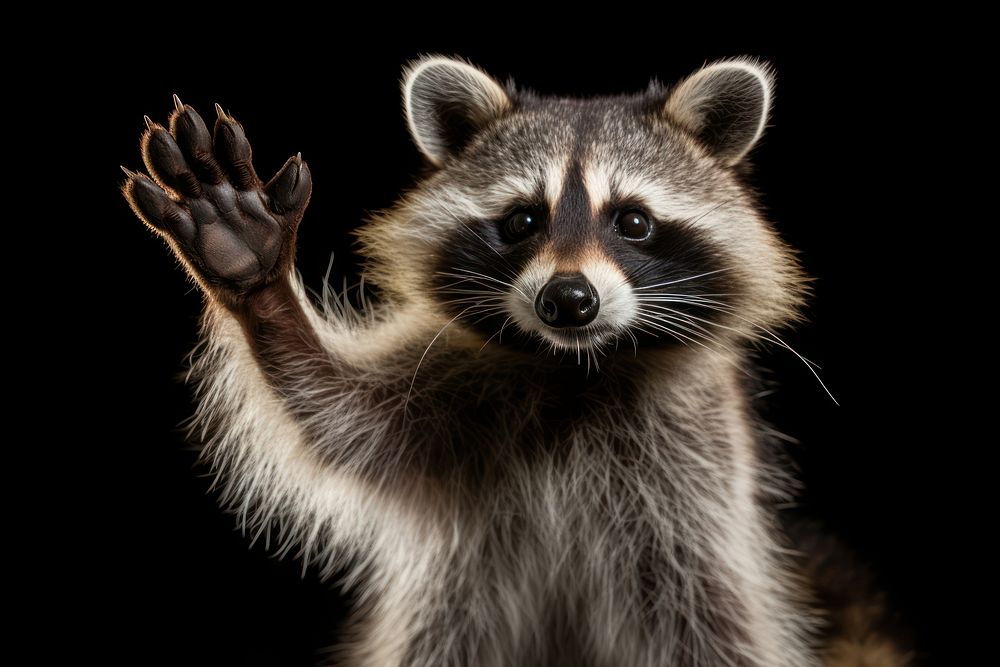 Raccoon wildlife animal mammal. AI generated Image by rawpixel.