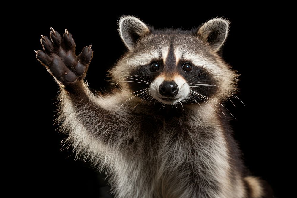 Raccoon animal mammal procyonidae. AI generated Image by rawpixel.