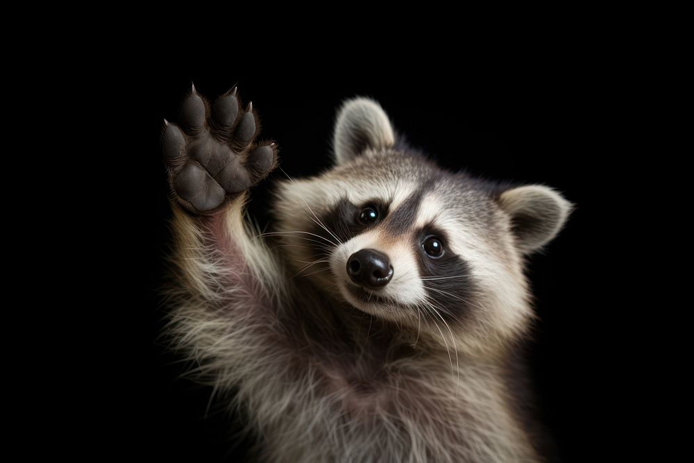 Raccoon wildlife animal mammal. AI generated Image by rawpixel.