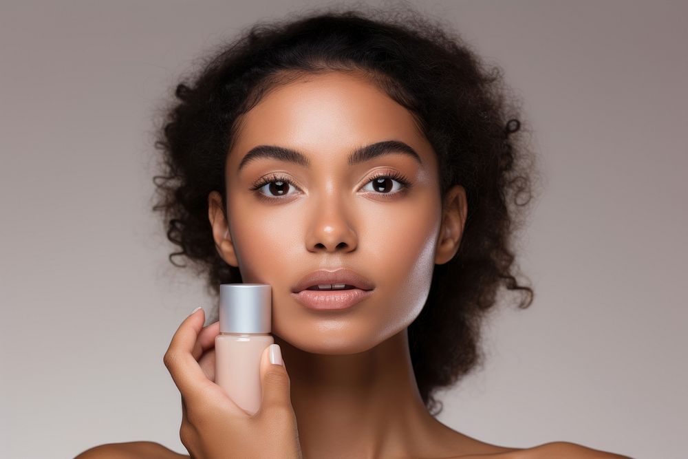 Cosmetics portrait finger adult. AI generated Image by rawpixel.