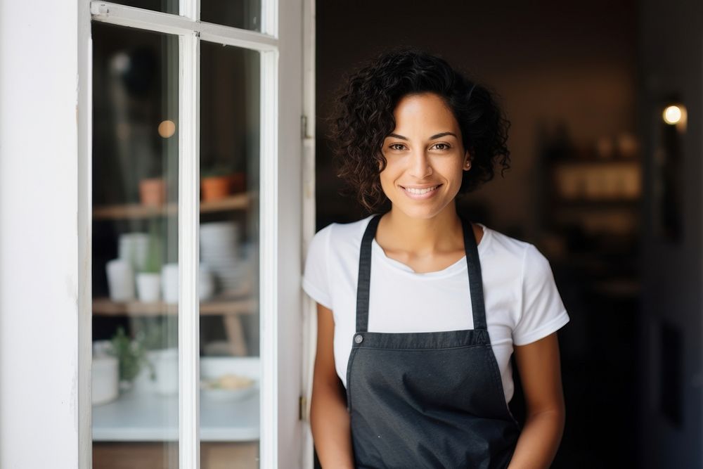 Smile small business entrepreneur restaurant. AI generated Image by rawpixel.
