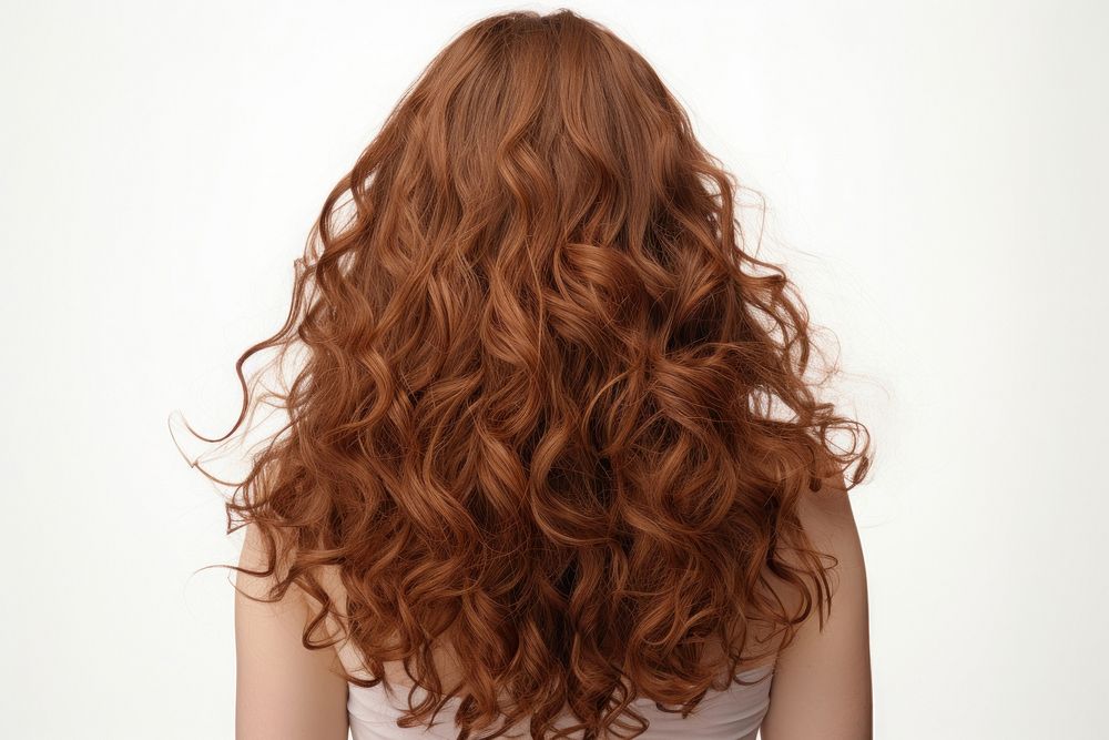 Adult brown woman hair. 