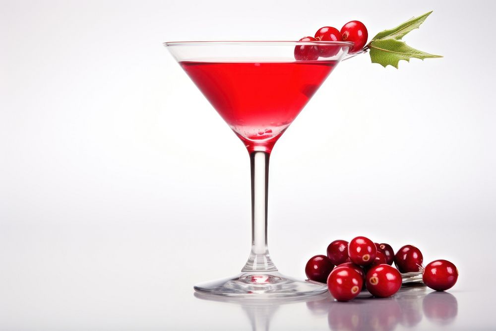 Martini cocktail cherry fruit. AI generated Image by rawpixel.