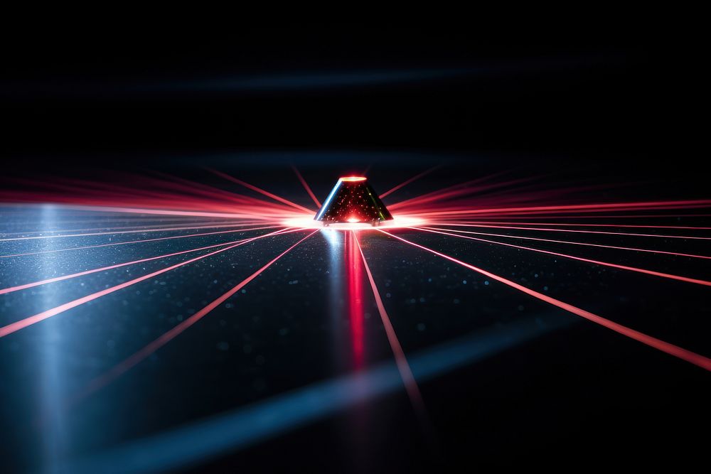 Single laser light lighting illuminated technology. AI generated Image by rawpixel.