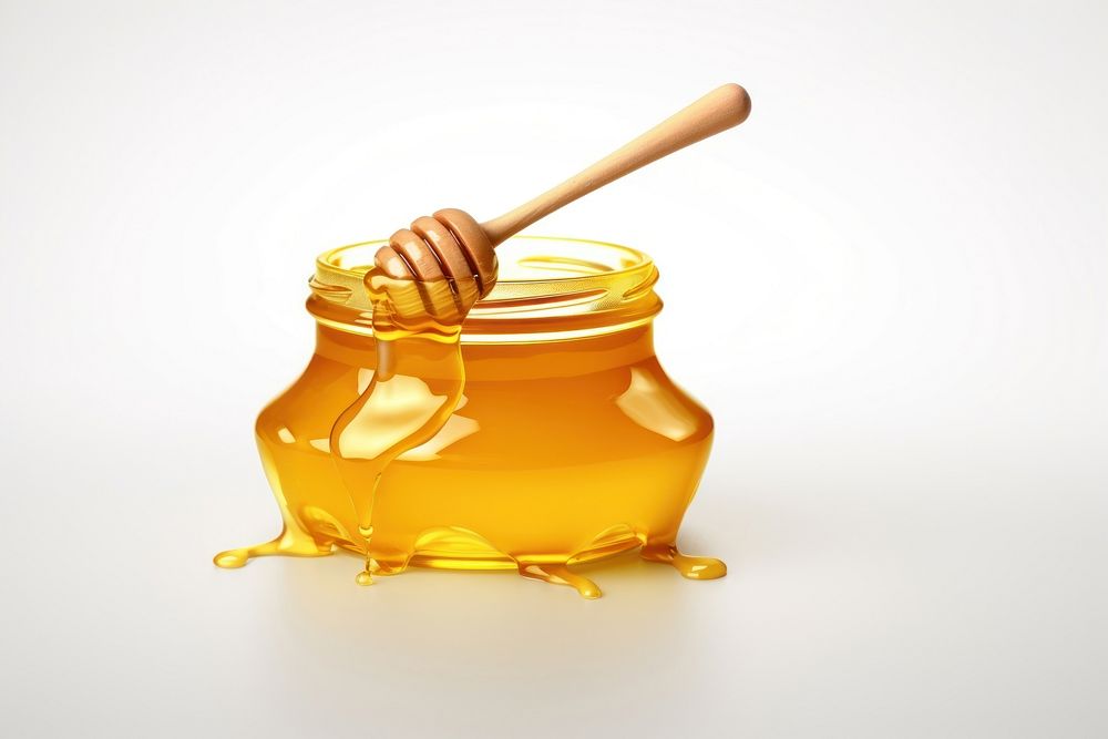 Honey white background freshness fragility. 