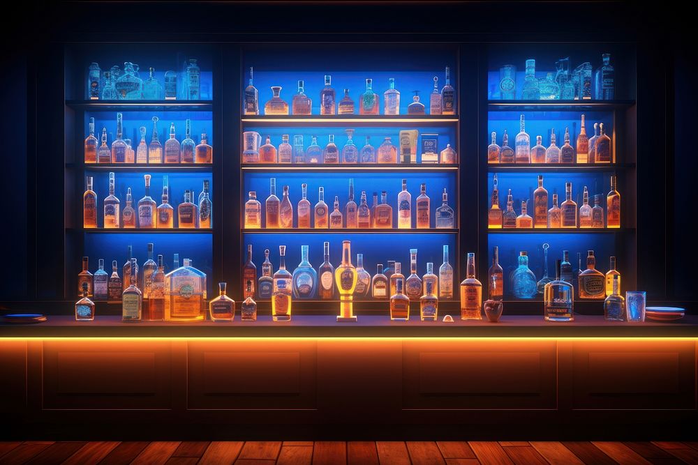Bottle bar lighting liquor