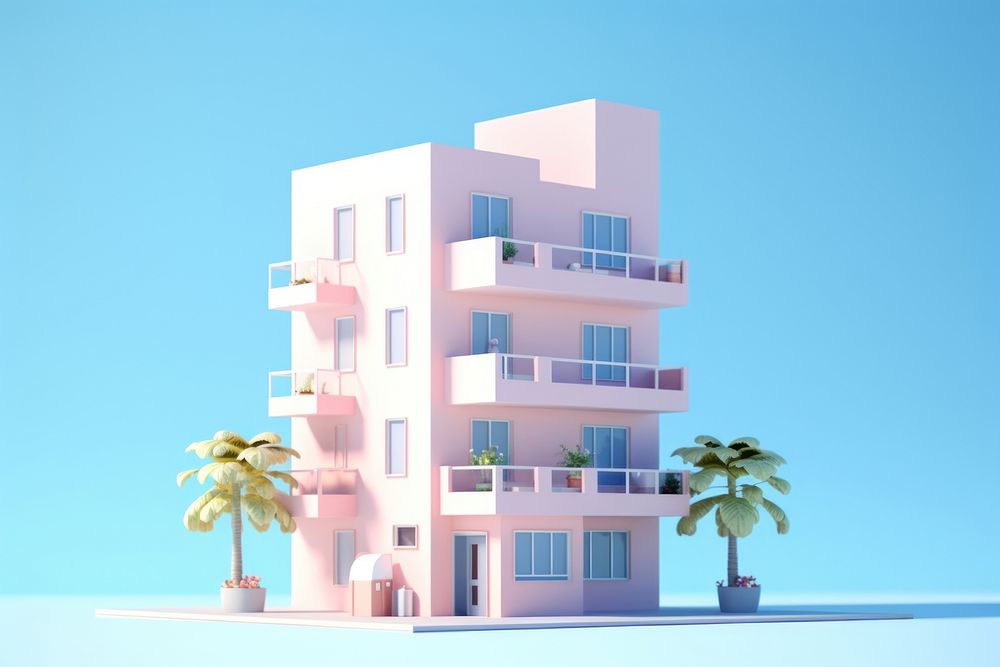 Architecture condominium building house. AI generated Image by rawpixel.