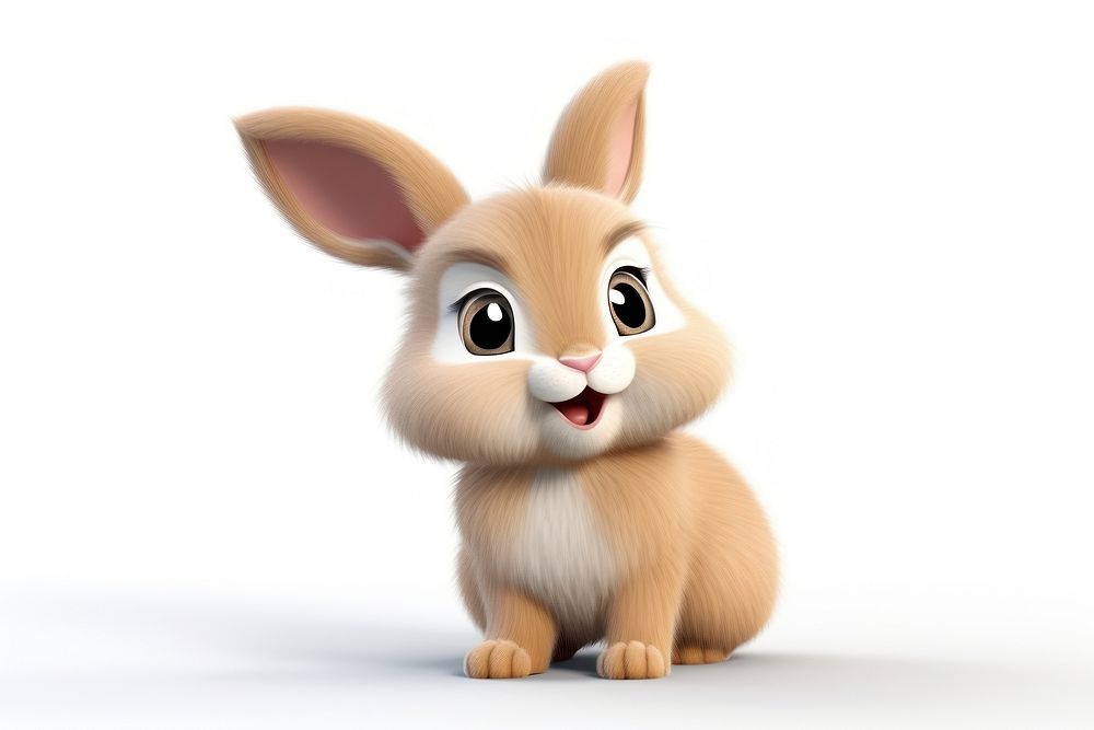 A cute bunny figurine cartoon mammal. AI generated Image by rawpixel.