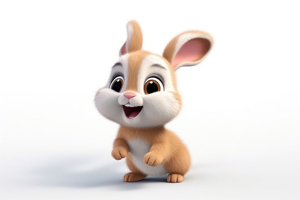 A cute bunny figurine cartoon mammal. AI generated Image by rawpixel.