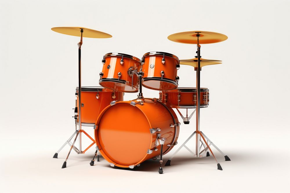 Drums percussion white background membranophone. AI generated Image by rawpixel.