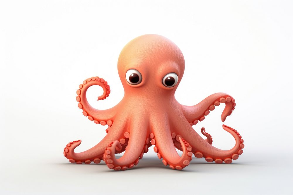 Octopus animal cute invertebrate. AI generated Image by rawpixel.