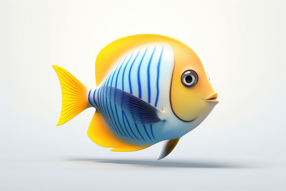 Fish angelfish animal pomacentridae. AI generated Image by rawpixel.