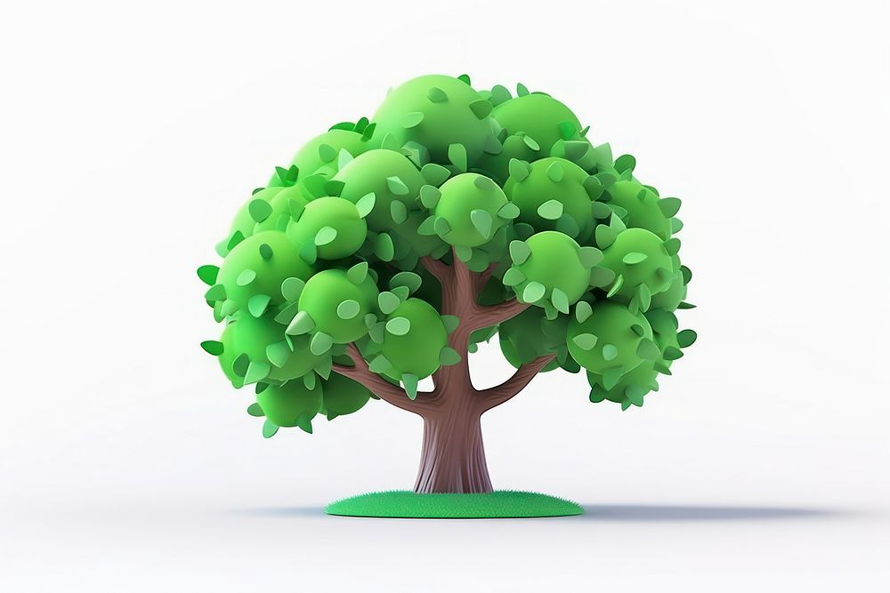 Tree plant green white background. AI generated Image by rawpixel.