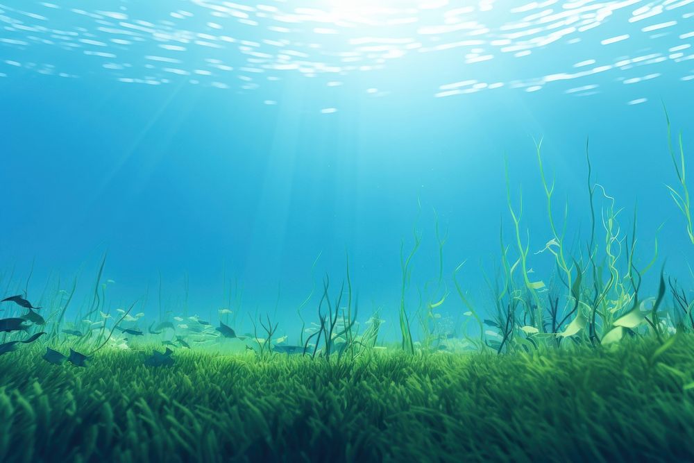 Underwater outdoors nature grass. AI generated Image by rawpixel.