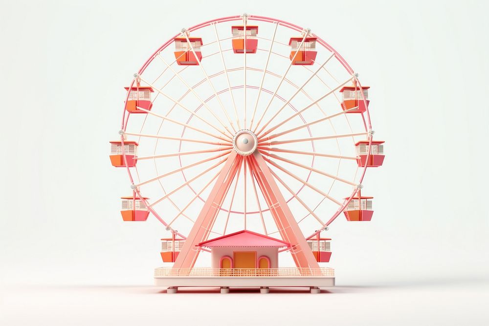 Fun ferris wheel architecture recreation. AI generated Image by rawpixel.