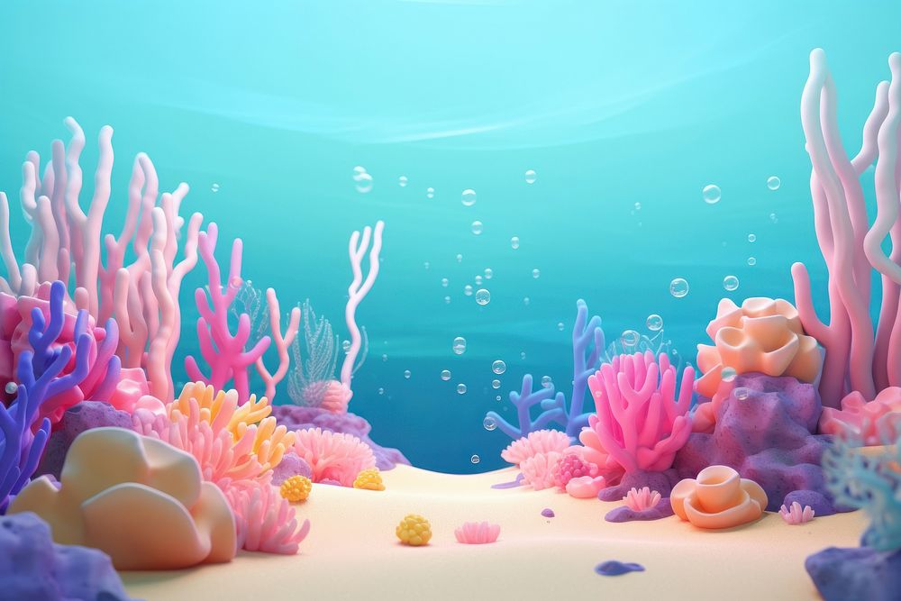 Sea underwater undersea aquarium. AI generated Image by rawpixel.