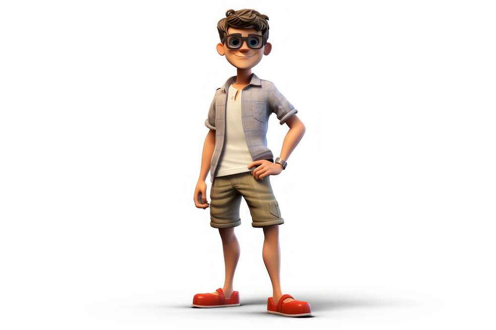 Sunglasses shorts white background footwear. AI generated Image by rawpixel.