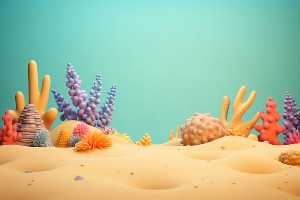 Sea underwater nature sand. AI generated Image by rawpixel.