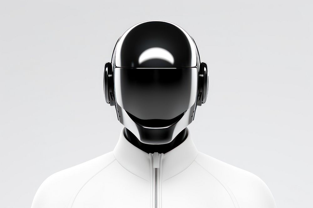 Futuristic helmet adult white. AI generated Image by rawpixel.