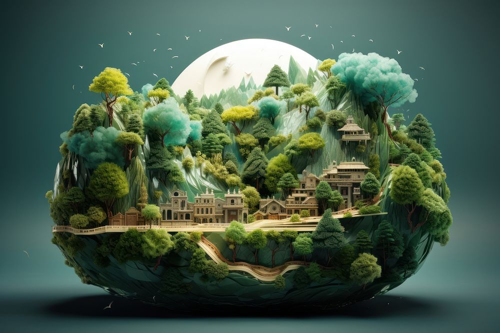 Nature architecture outdoors sphere. AI generated Image by rawpixel.