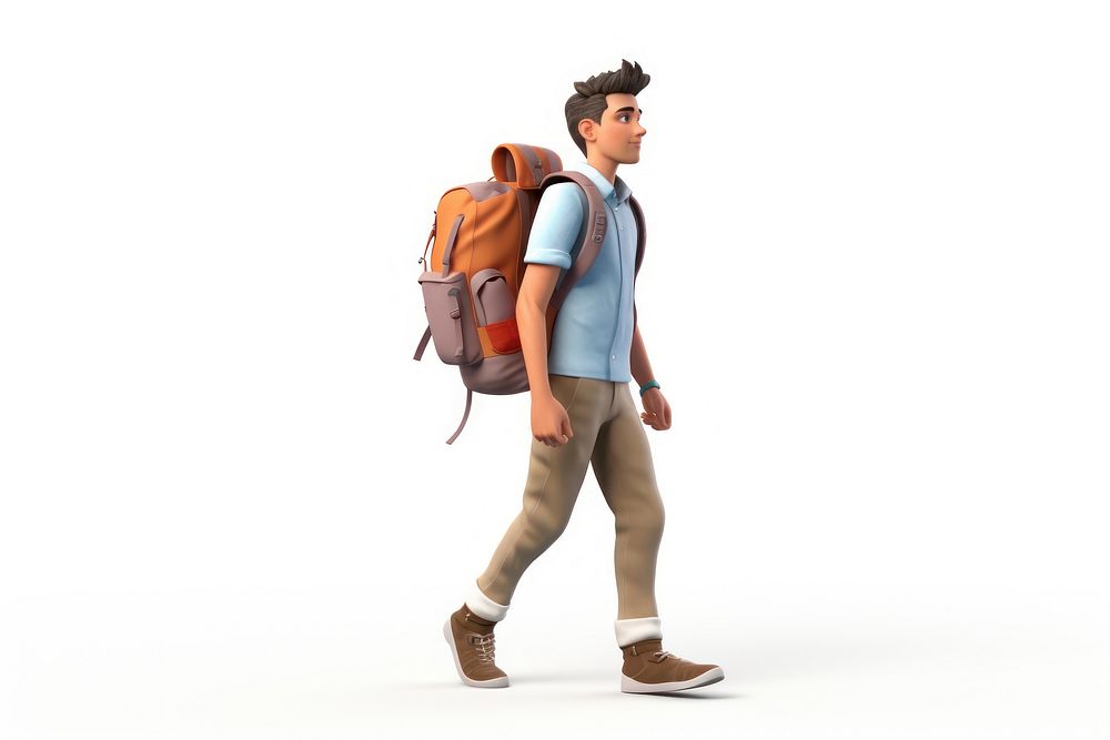 Backpack footwear walking bag. AI generated Image by rawpixel.