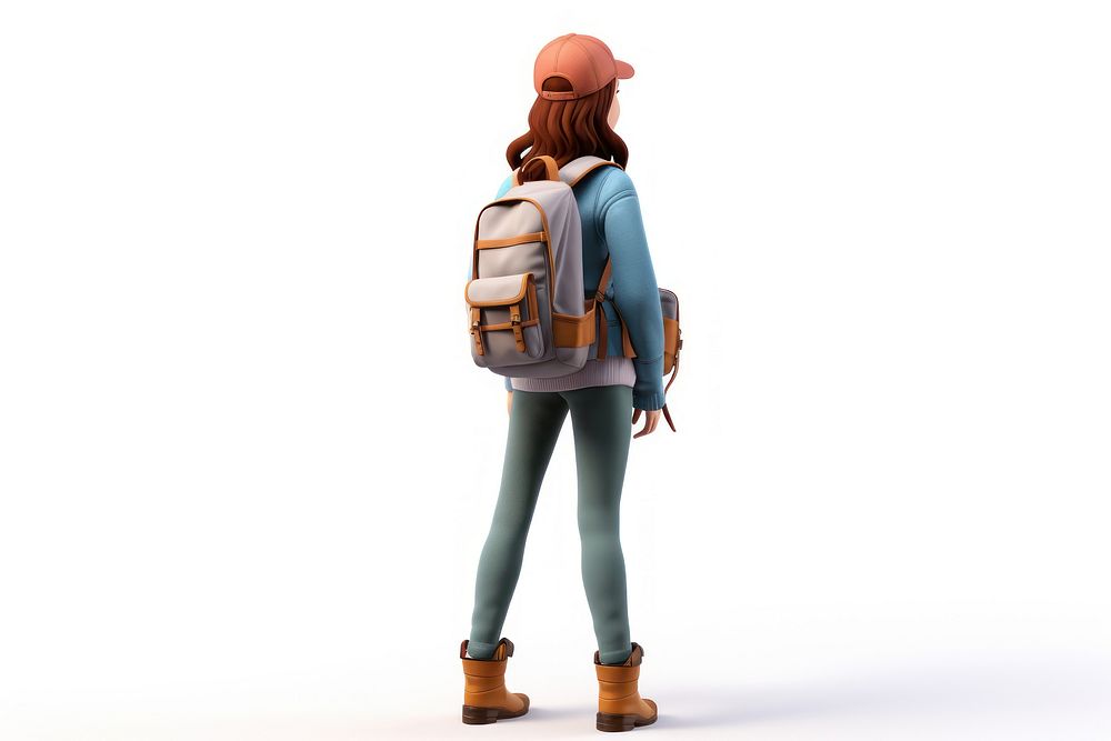 Backpack footwear cartoon white background. AI generated Image by rawpixel.