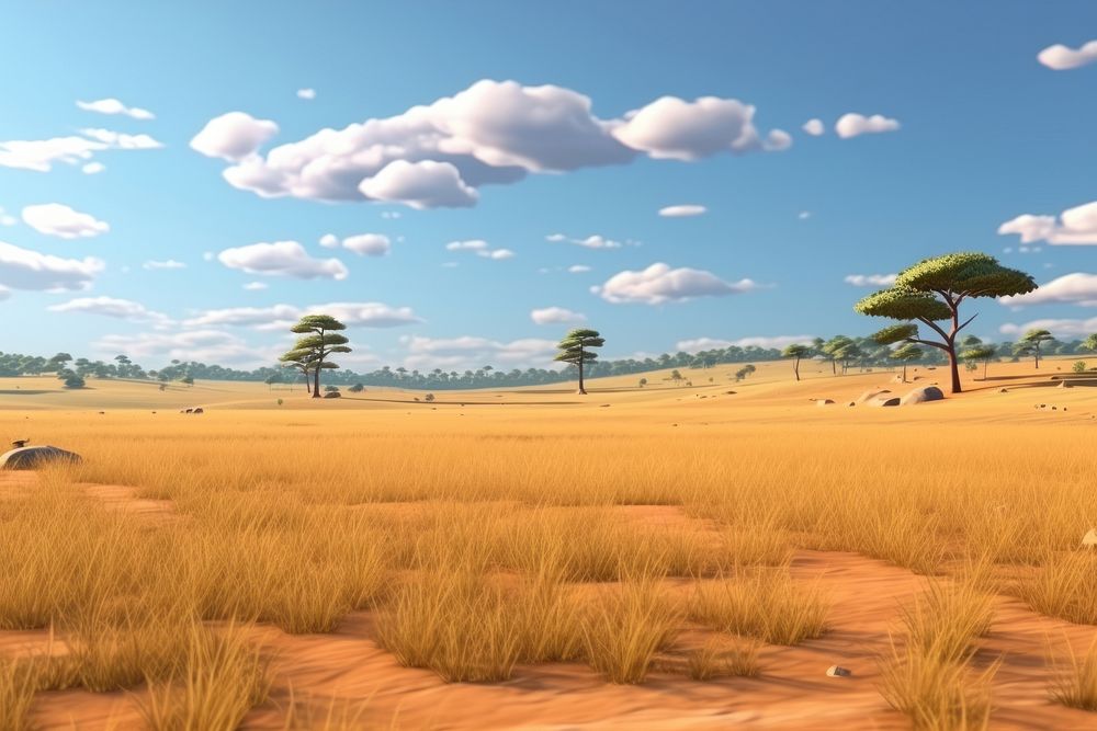 Landscape outdoors savanna horizon. AI generated Image by rawpixel.