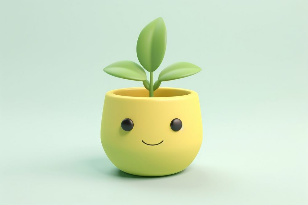 Plant cute leaf anthropomorphic. AI generated Image by rawpixel.