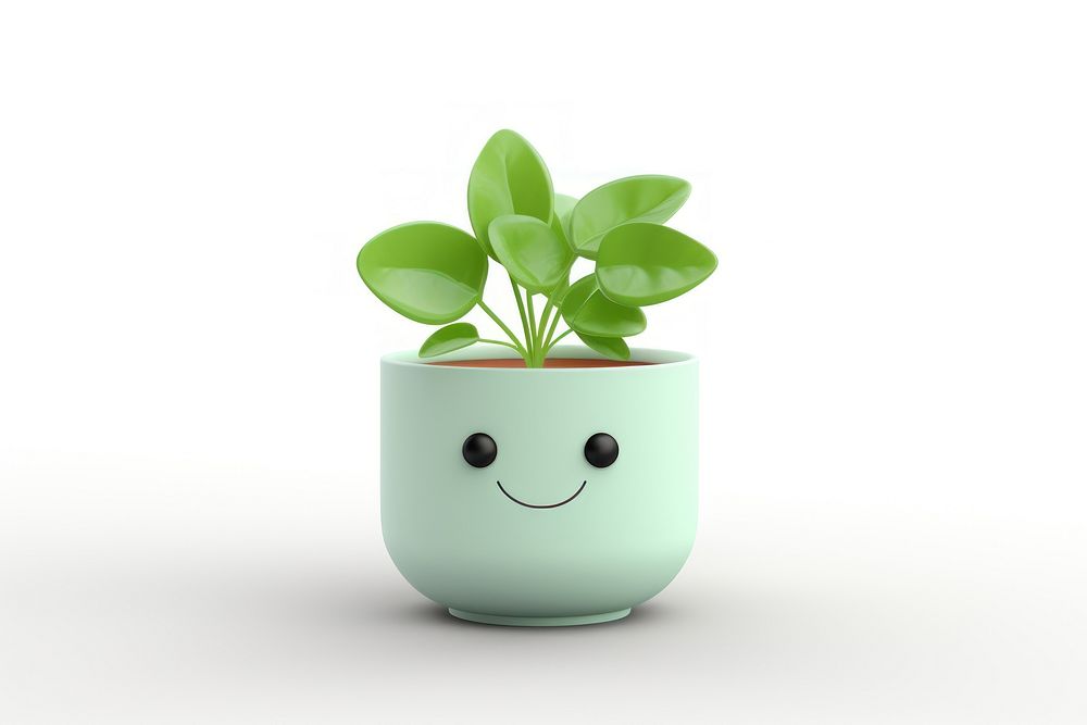 Plant leaf white background anthropomorphic. AI generated Image by rawpixel.