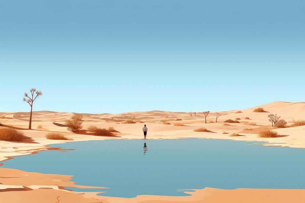 Desert landscape outdoors vacation. AI generated Image by rawpixel.